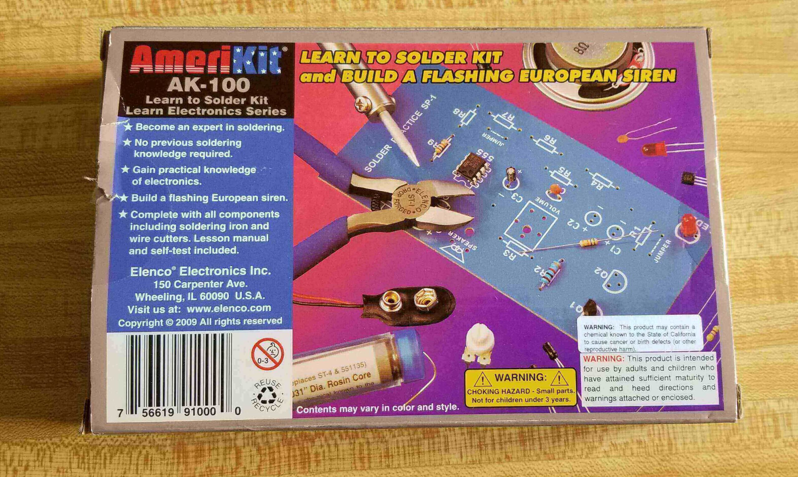 Elenco AK100 Elenco AmeriKit Learn to Solder Kit 