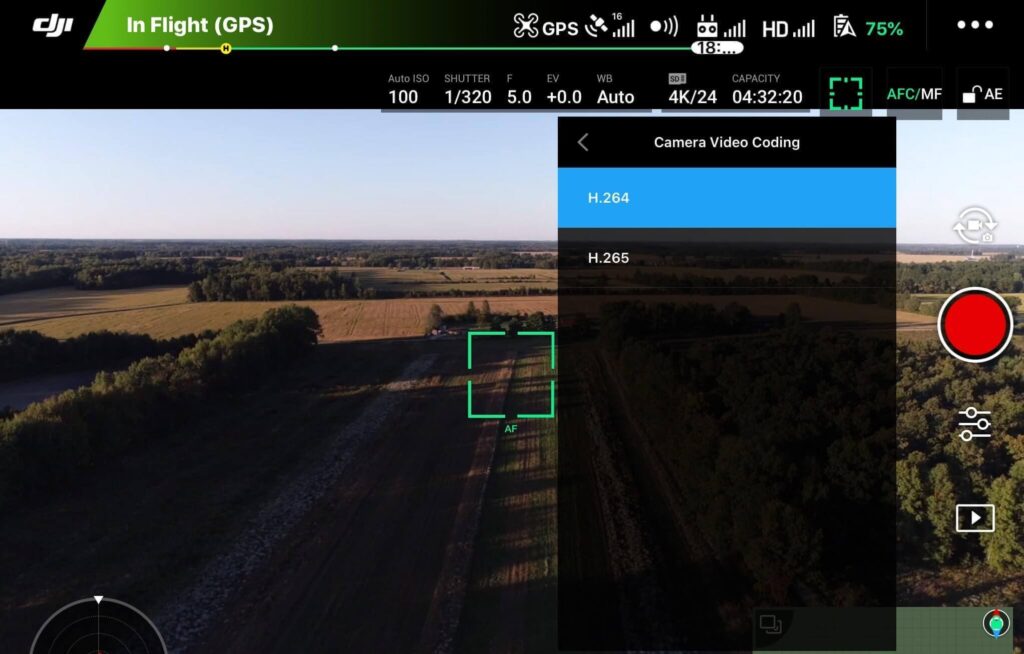 DJI GO 4 Camera Video Coding Setting