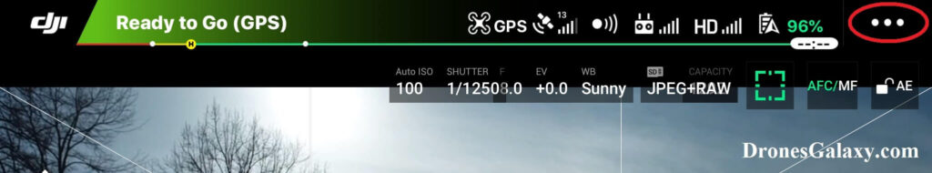 DJI GO 4 Main Screen