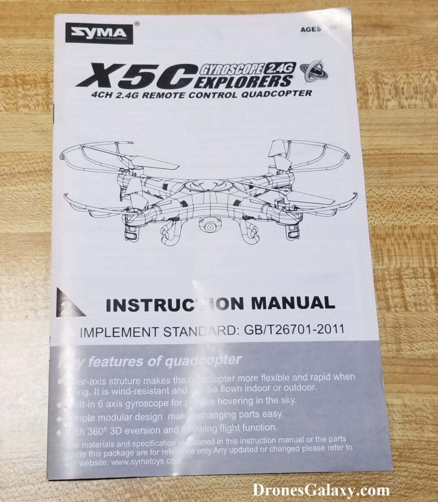 X5C-1 Drone Instruction Manual